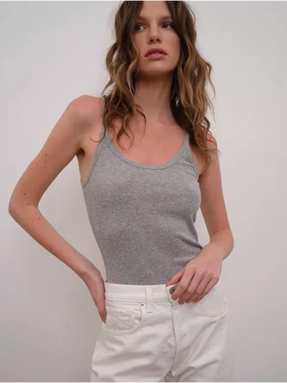 Goldie grey tank top